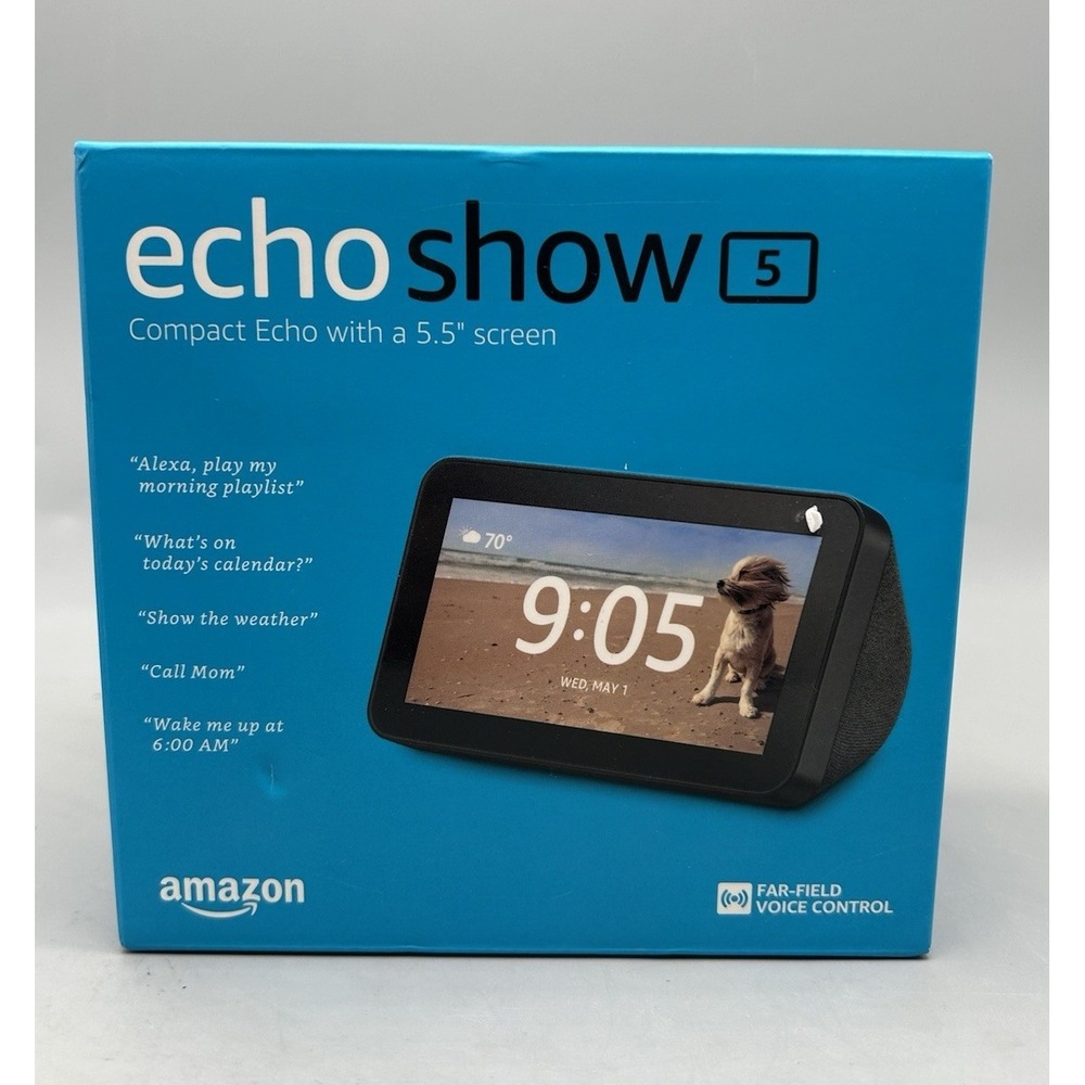 Amazon Echo Show 5 Smart Display (Gen 1) - Black - Sealed